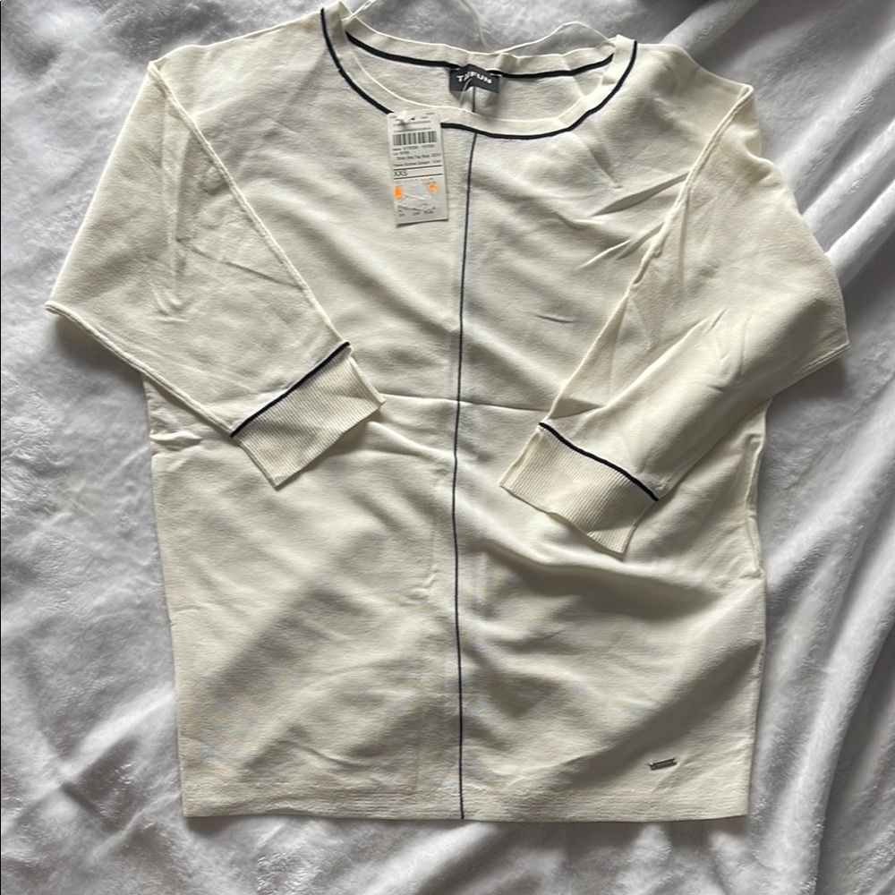 Women Cream Shirt with Black Accents